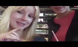 Real house manufactured lezzy teen fisting In Public McDonalds